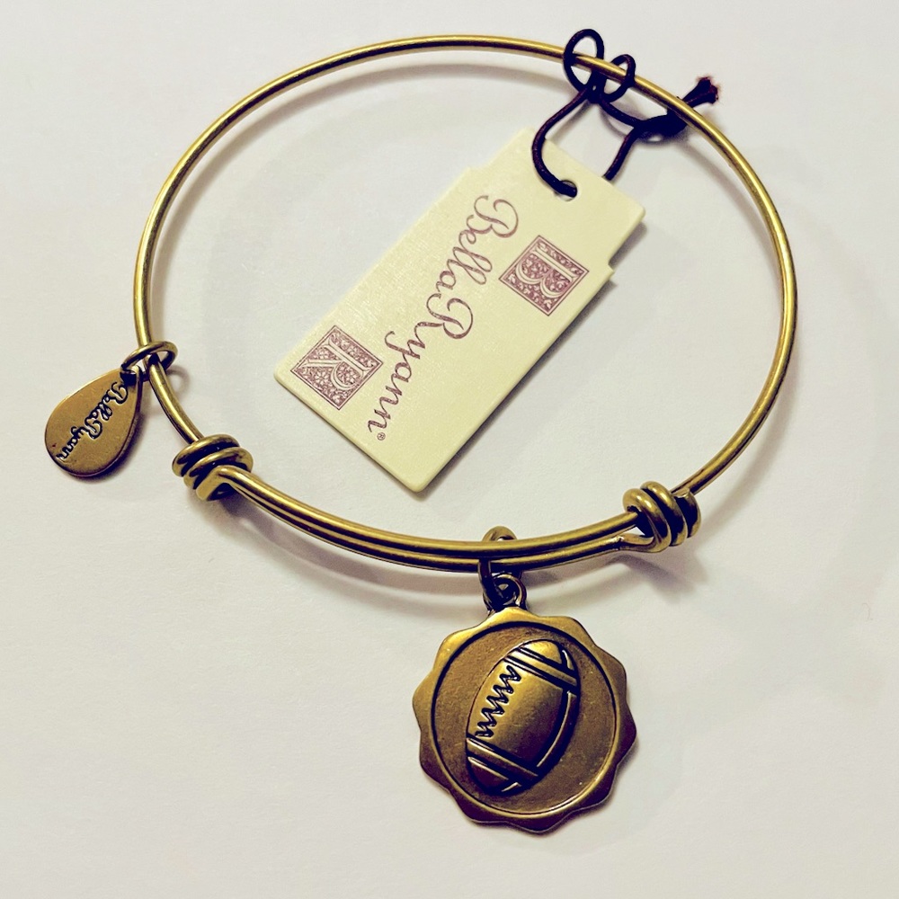 NWT Bella Ryann gold Football bracelet